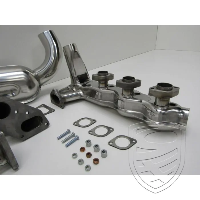 Uitlaatset met 2 uitlaatpijpen Ø 84 mm, roestvrij staal voor Porsche 911 3,2 '84-'89