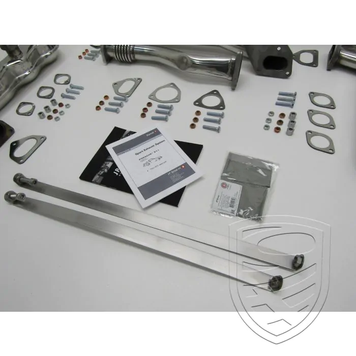 Uitlaatset met 2 uitlaatpijpen Ø 84 mm, roestvrij staal voor Porsche 911 3,2 '84-'89