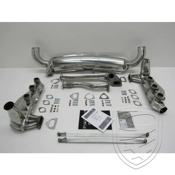 Uitlaatset met 2 uitlaatpijpen Ø 84 mm, roestvrij staal voor Porsche 911 3,2 '84-'89