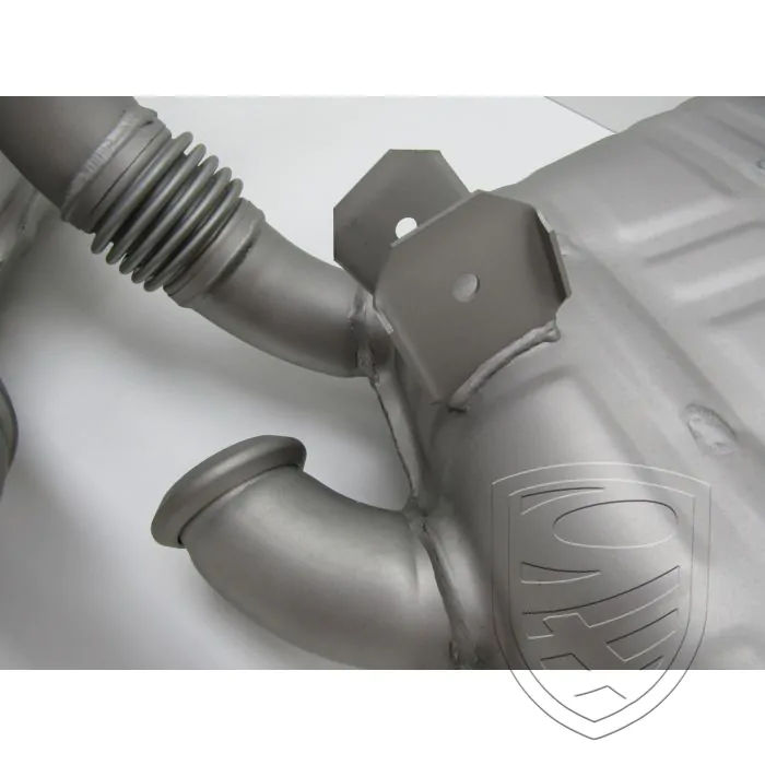 Kit silencieux d'échappement, inox, OE-look, avec approbation TÜV / EEC pour Porsche 996 Carrera