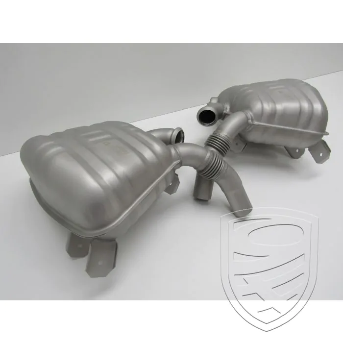 Kit silencieux d'échappement, inox, OE-look, avec approbation TÜV / EEC pour Porsche 996 Carrera