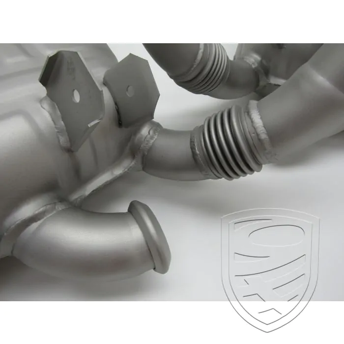 Kit silencieux d'échappement, inox, OE-look, avec approbation TÜV / EEC pour Porsche 996 Carrera