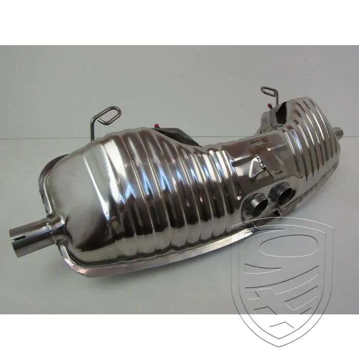 Silencieux d'échappement, Sport, OE-look, sans sorties, inox, avec approbation TÜV/EEC pour Porsche Boxster 986