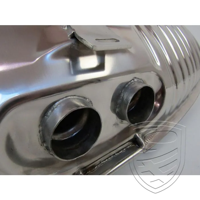 Silencieux d'échappement, Sport, OE-look, sans sorties, inox, avec approbation TÜV/EEC pour Porsche Boxster 986