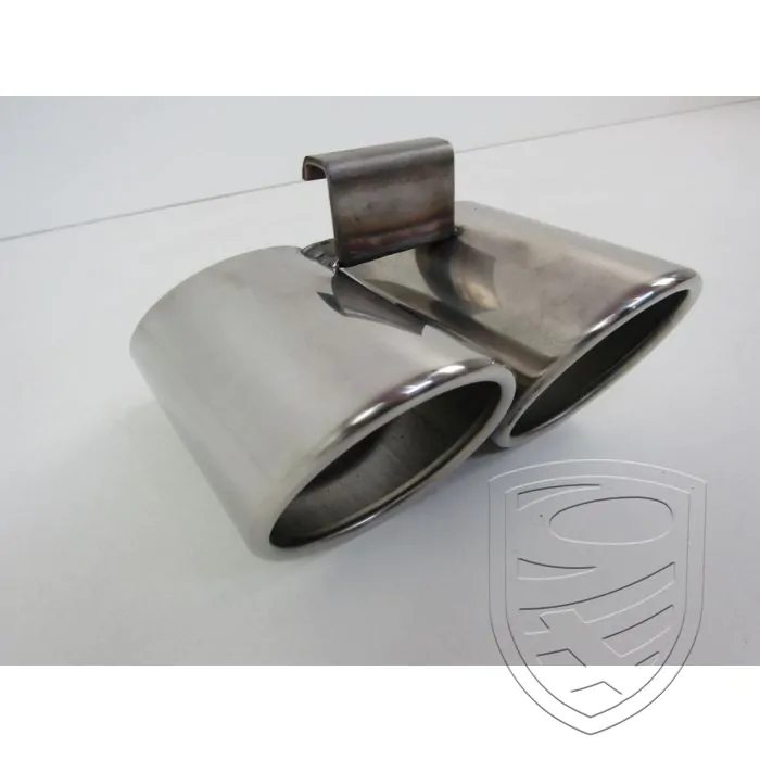 Tail pipe, dual look, stainless steel for Porsche 986 Boxster