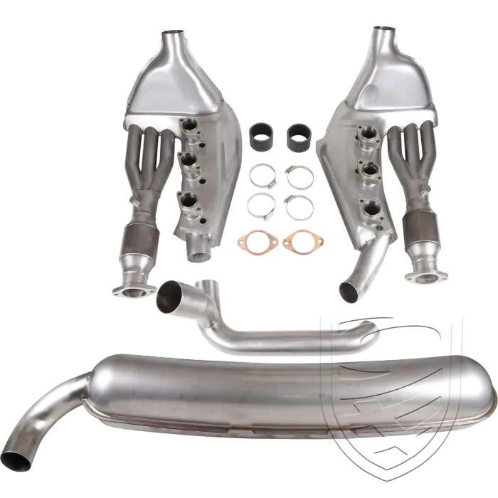 Exhaust set, Sport, with heat exchangers and catalytic converters, stainless steel for Porsche 911 3,2L ‘84-’89