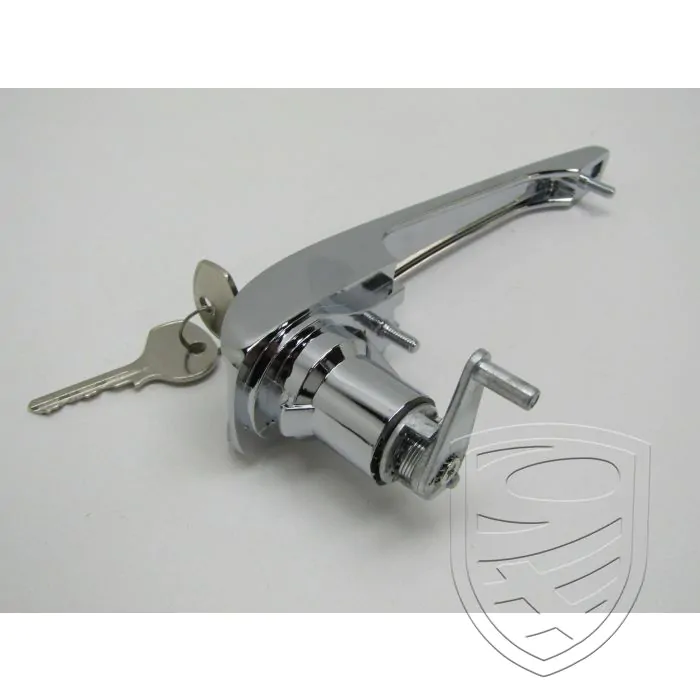 Deurgreep met slotcilinder en sleutel, OE kwaliteit, chroom, links voor Porsche 911 912 '68-'69
