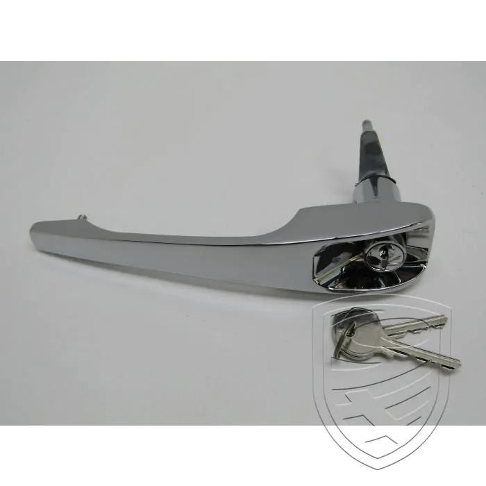 Deurgreep met slotcilinder en sleutel, OE kwaliteit, chroom, links voor Porsche 911 912 '68-'69