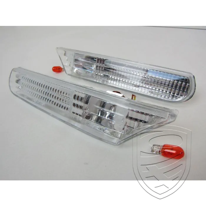 Side marker lamp set, clear, E-marked for Porsche 996 986