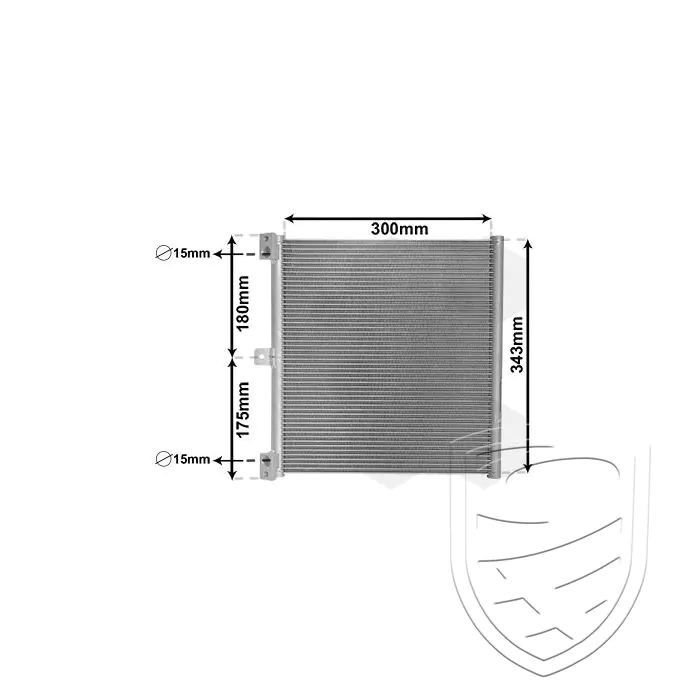 Condenser, airco, without dryer for Porsche 991.1 981 '12-'16