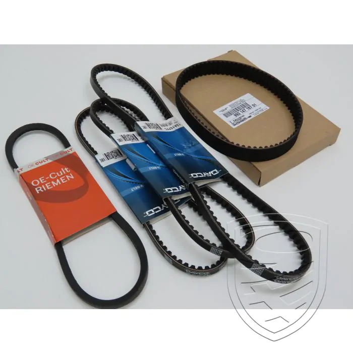 Jeu de courroies pour Porsche 993 Carrera 2/4/S alternateur, climatisation, pompe de direction assistée