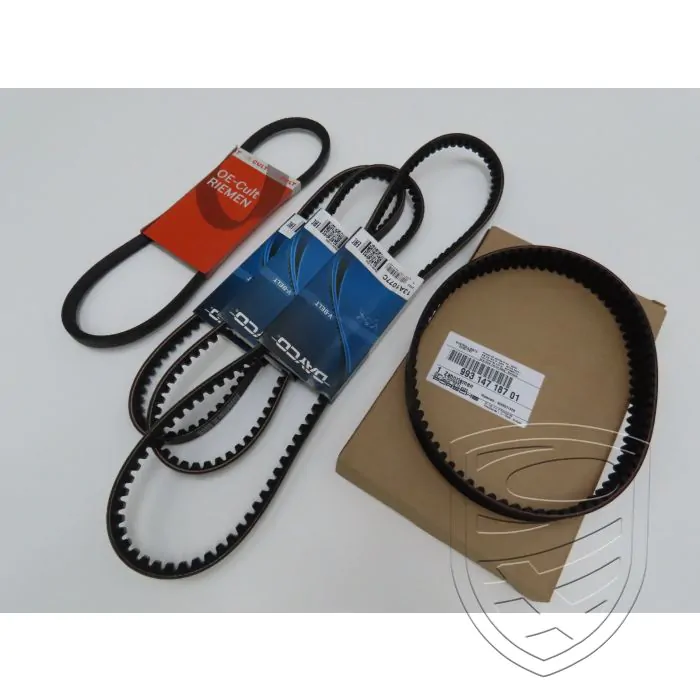 Jeu de courroies pour Porsche 993 Carrera 2/4/S alternateur, climatisation, pompe de direction assistée