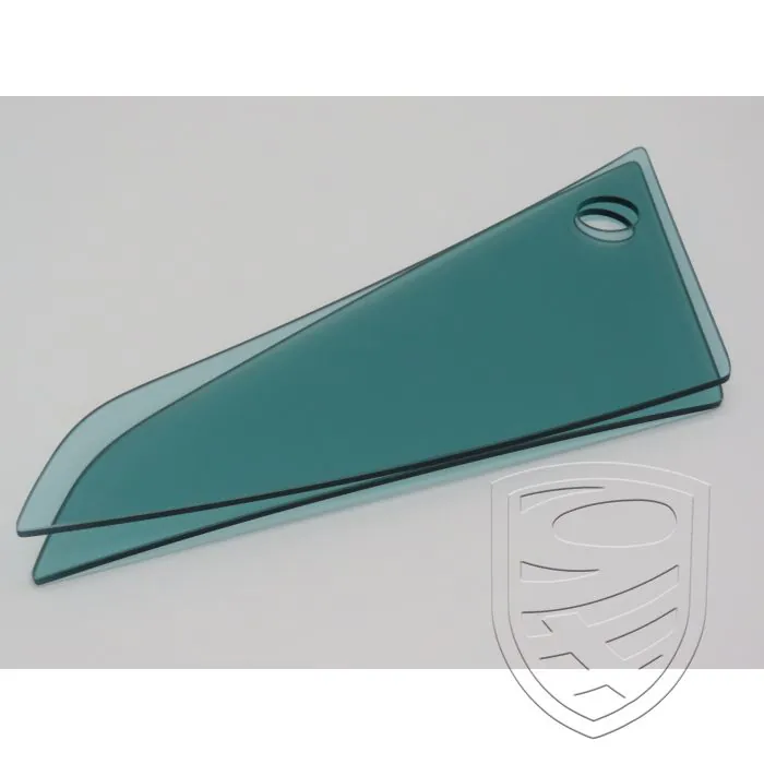 Electric side mirror set in "Singer style", chrome-plated, complete with front triangular windows for Porsche 911 964 993
