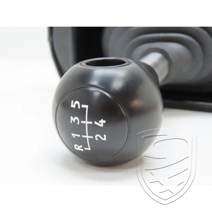 Shift knob kit "DLS-style", black sleeve , 5-speed for Porsche 964