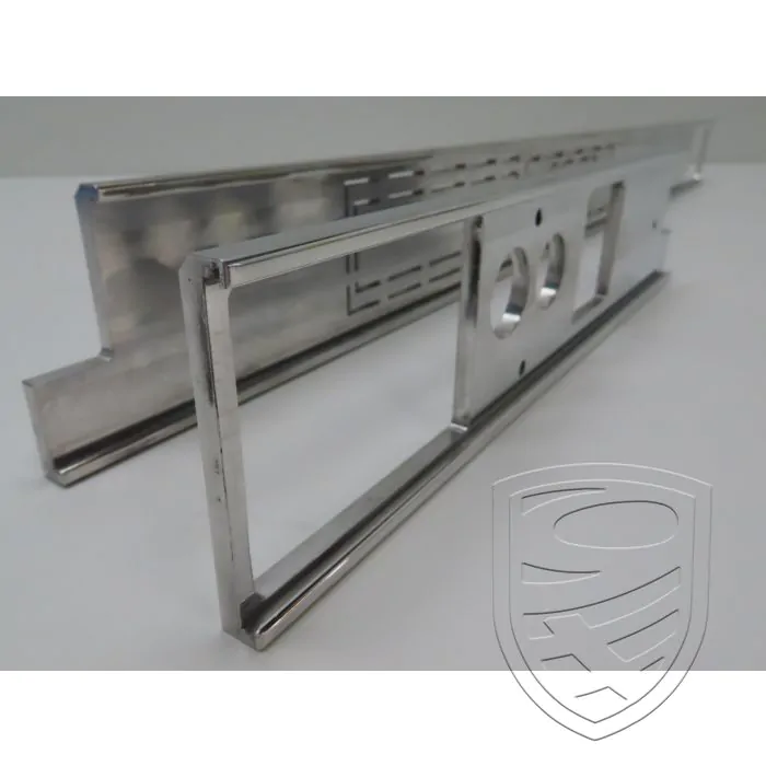 Singer-style dashboard frame set without glove box for Porsche 911 G '86-'89 - polished