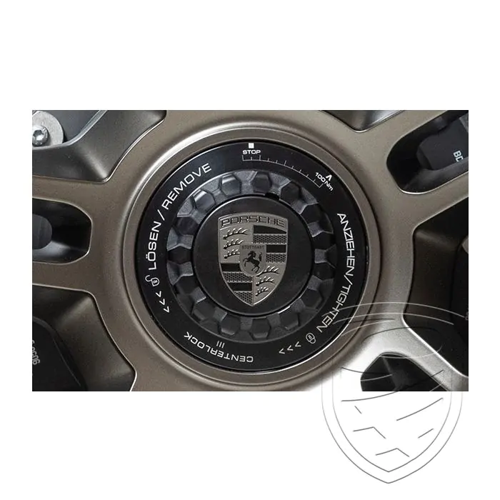 Set 4x hub cap, center cap, matte black, Turbonite emblem