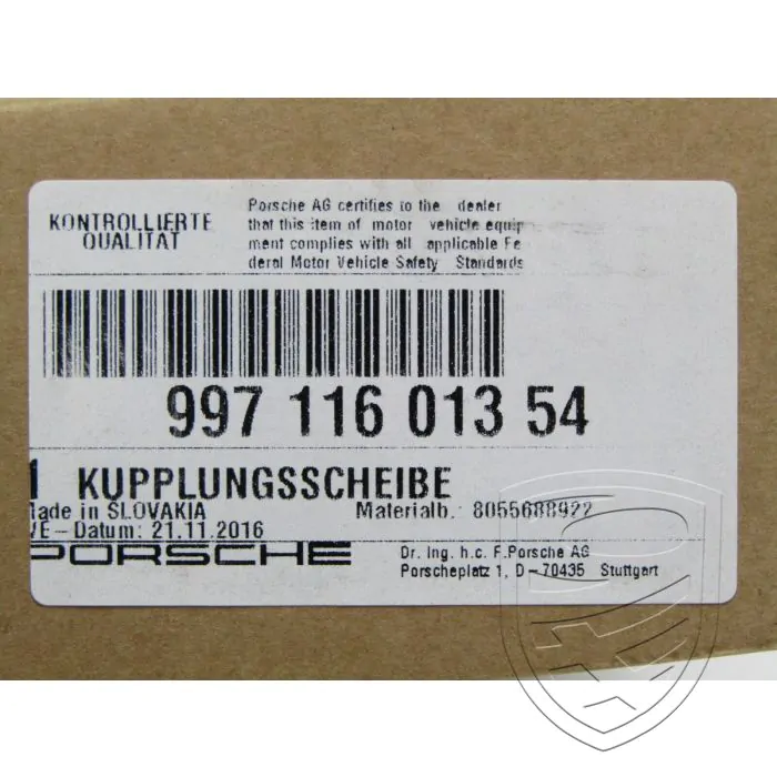 Porsche 997.1 Turbo 3,6L 2007-2009 Disque d'embrayage