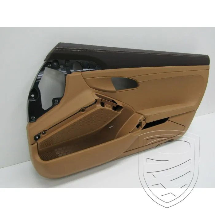 Porsche 991 door panel right bicolor leather espresso/cognac