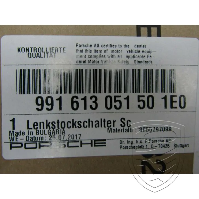 Porsche 991 981 718 steering column switch /SRA/voice control system