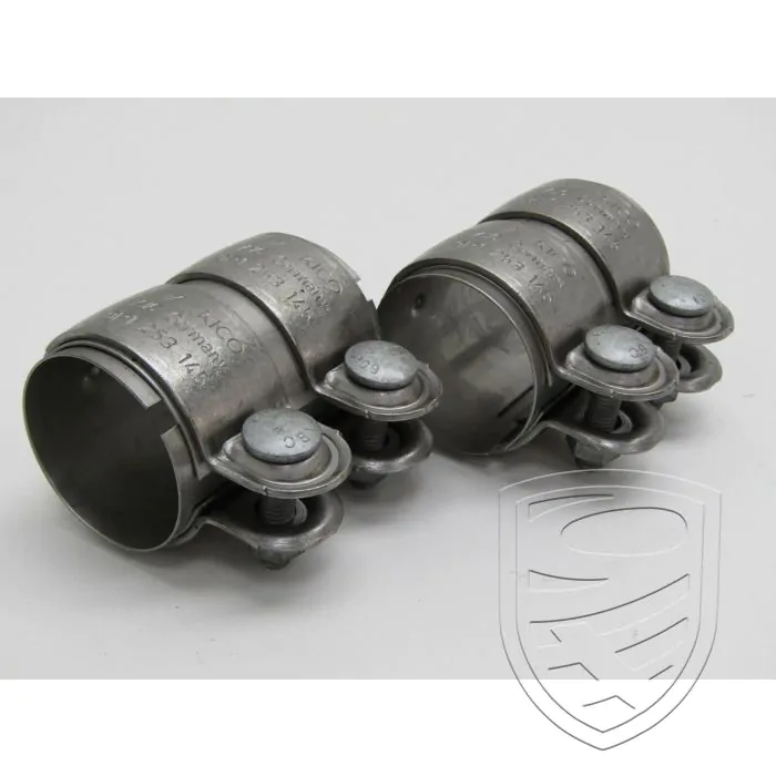Porsche 991.2 Jeu 2x collier de serrage entre catalyseur et silencieux
