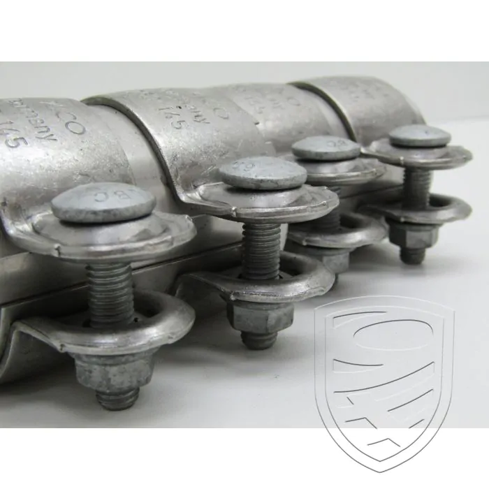 Porsche 991.2 Jeu 2x collier de serrage entre catalyseur et silencieux