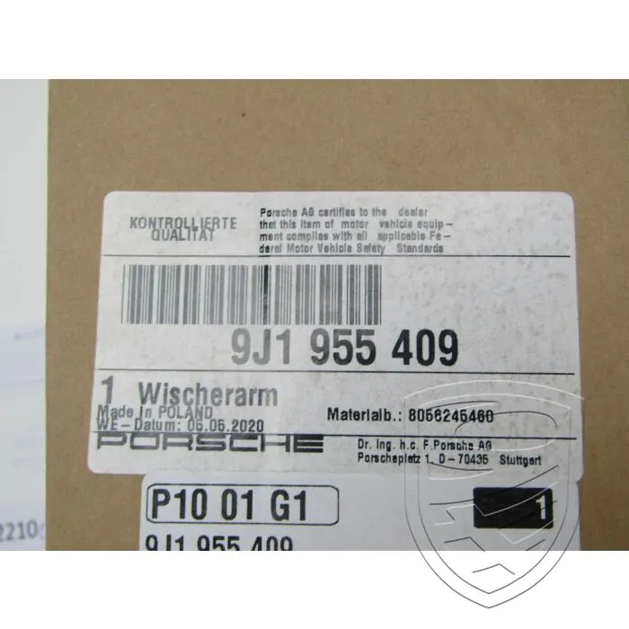 Porsche 9J1 Taycan ruitenwisserarm links bestuurder