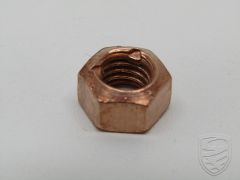 Self locking hexagon nut, copper, M8