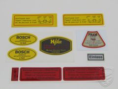 Kit d'étiquettes adhésive pour Porsche 356 A/B/C