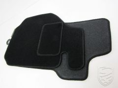 Kit de tapis de sol noir (4 pièces) pour Porsche 911 '74-'89 Targa/Cabrio