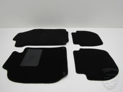 Floor mat set with clips (4 pcs), black for Porsche 911 Coupe '74-'89