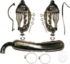 Exhaust conversion set, free-flow, with 84 mm tail pipe for Porsche 911 '84-'89