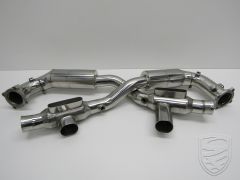 Catalytic converter set, Sport, with triangle flange, 100 cells, Bishoff/Gillet for Porsche 993 Turbo 