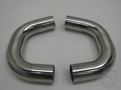 Connecting tube, from exhaust to catalytic converter, Stainless Steel, polished for Boxster 986