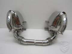 Exhaust set, Sport, rear, 60 mm inside/outside tubing, stainless steel, polished for Porsche 996 C2/C4