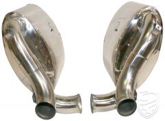 Rear Exhaust Set, Sport, 60 mm tubing, stainless steel, polished for Porsche 993 Turbo