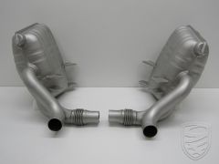 Exhaust set, rear, OE style, stainless steel for Porsche 997 Mk1