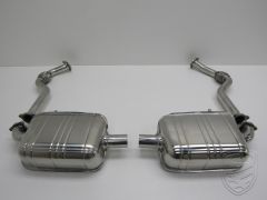 Exhaust set, Sport, rear, without catalytic converters, stainless steel for Porsche 987.1 Boxster Cayman