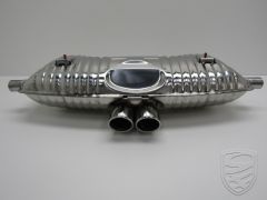 Exhaust, Sport, OE style, with dual tail pipes, stainless steel for Porsche 986 Boxster