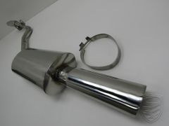 Rear exhaust, Original style, Stainless Steel, polished for Porsche 924