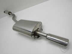 Rear exhaust, sport, Stainless Steel, polished for Porsche 924S 944S/S2