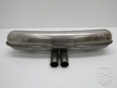 Rear exhaust with dual center outlet pipes, "GT3" style, Ø63 mm, stainless steel for Porsche 914/6 911 '63-'73