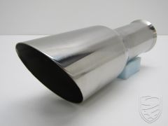 Tail pipe, Ø 102 mm, Stainless Steel, polished for Porsche 964