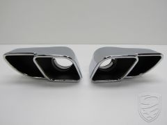 Tail pipe kit, stainless steel for Porsche 997 Turbo Mk1