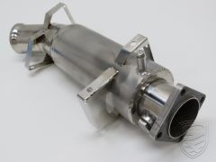 Dummy-katalysator, roestvrij staal, gepolijst voor Porsche 964 C2/C4