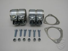 Mounting kit for dummy catalytic pipes with clamps, gaskets, nuts & bolts for Porsche 997
