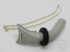 Defrosting nozzle with rubber ring and clamp, rear, left for Porsche 911 '63-'67 912