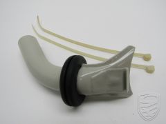 Defrosting nozzle with rubber ring and clamp, rear, right for Porsche 911 '63-'67 912