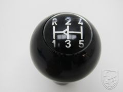 Gear knob, 5 speed, glossy black for Porsche 911 '63-'73 914 