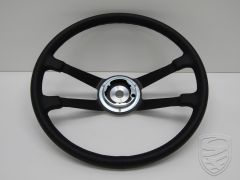 Steering wheel, leather, black, Ø400 mm, without horn button for Porsche 911 '63-'72 912
