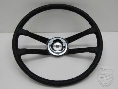 Steering wheel, leather black, Ø420 mm (16.5"), without horn for Porsche 911 '63-'68 912 
